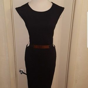 Hot Miami Style Black midi dress